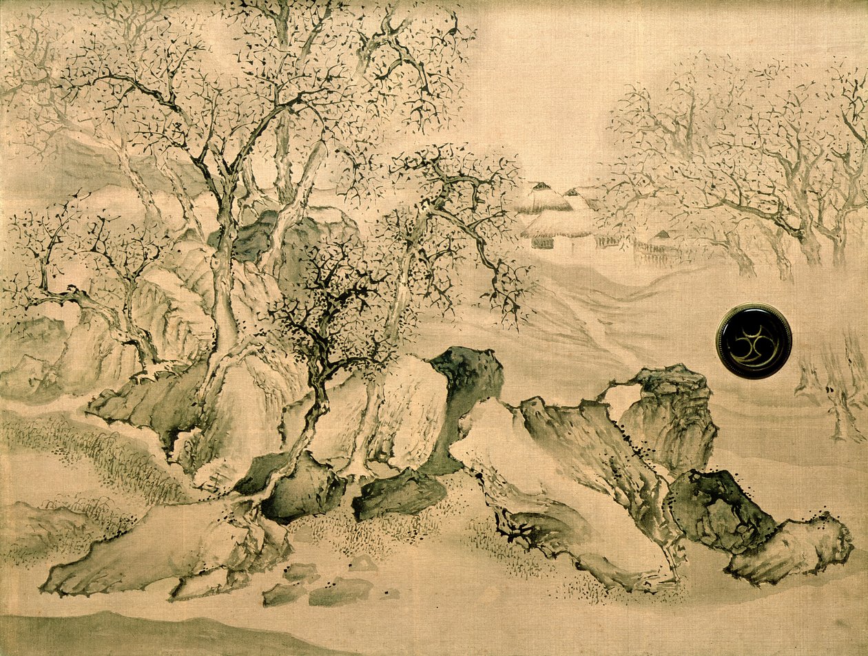 风景，1771（彩色木版画） 作者 尤萨·布森（Yosa Buson）