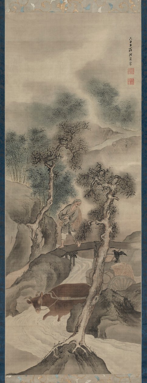 Water Buffalo Returning Home，1781年。 作者 尤萨·布森（Yosa Buson）