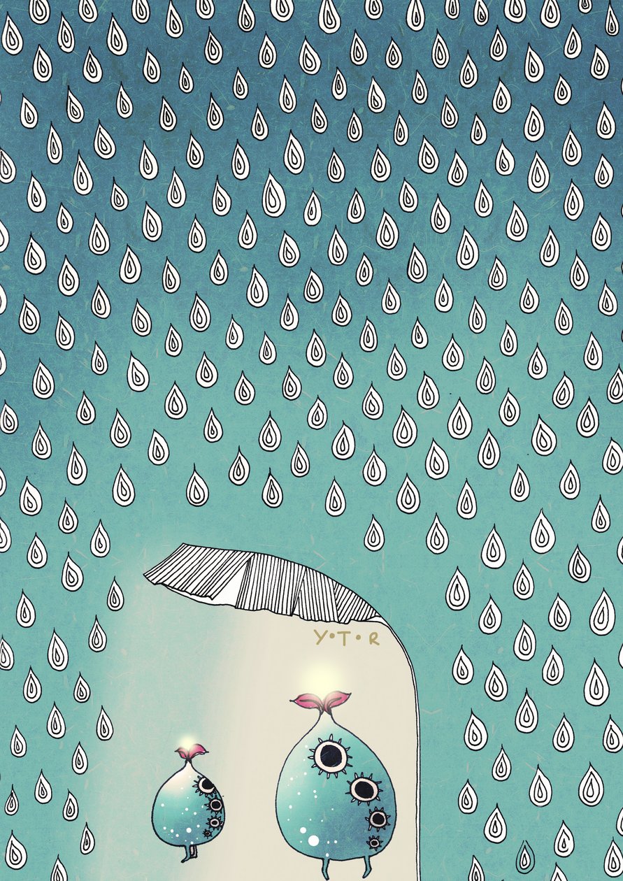 四月淋浴，2012年（混合媒体） 作者 赵悠悠
