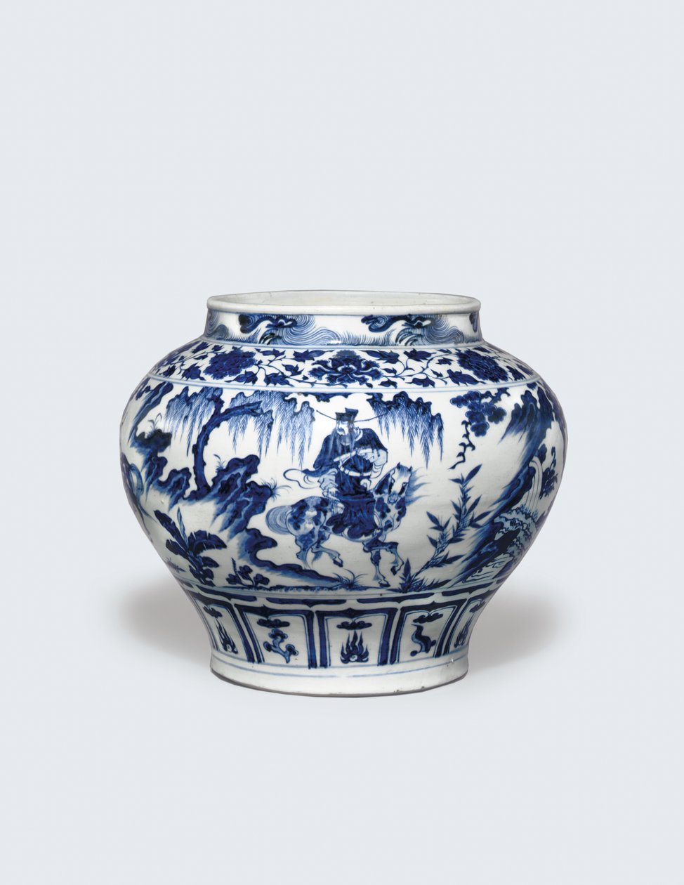 关是一个非常罕见和重要的青花罐，关 作者 元代中文学校