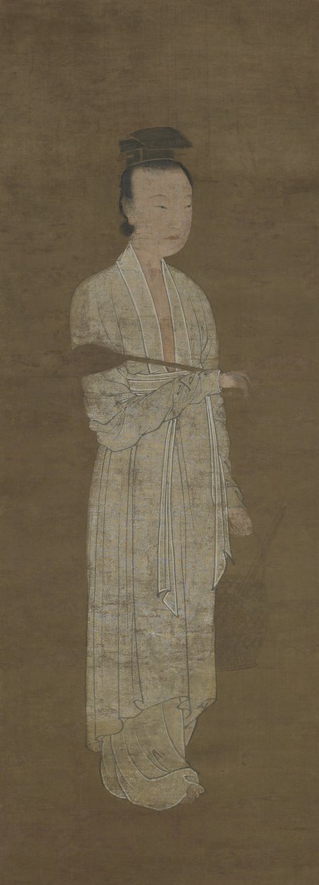 一名妇女的画象白色的：Lu Meiniang 作者 元代中文学校