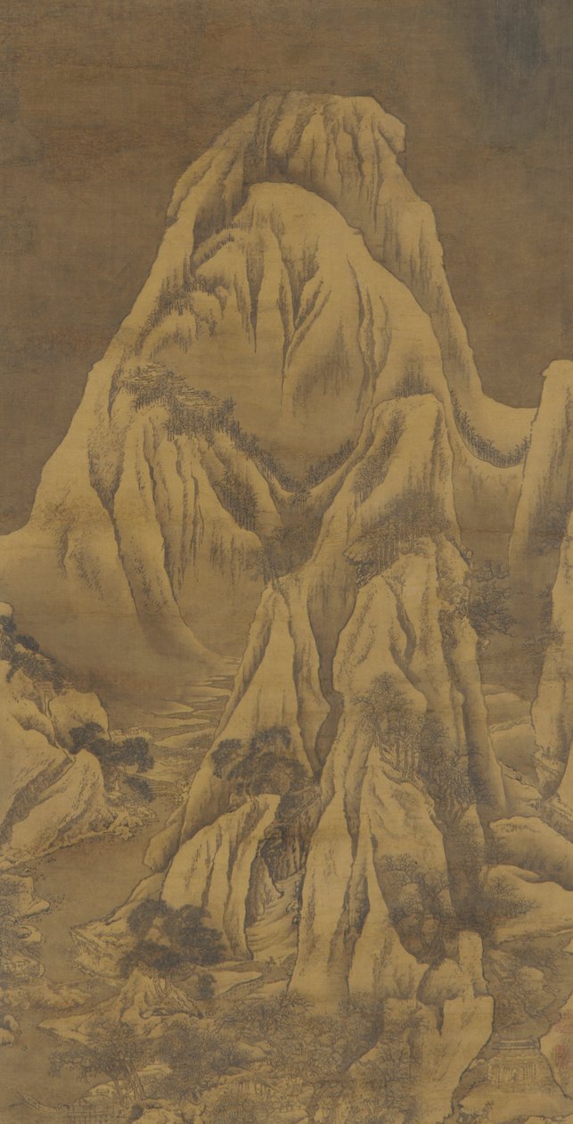 冬日风景，清代，18世纪。 作者 袁江