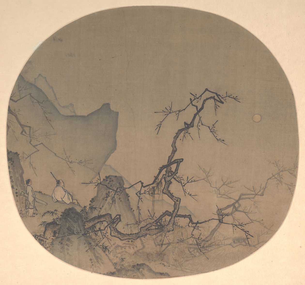 月光下的赏梅图，13世纪初。 作者 马元