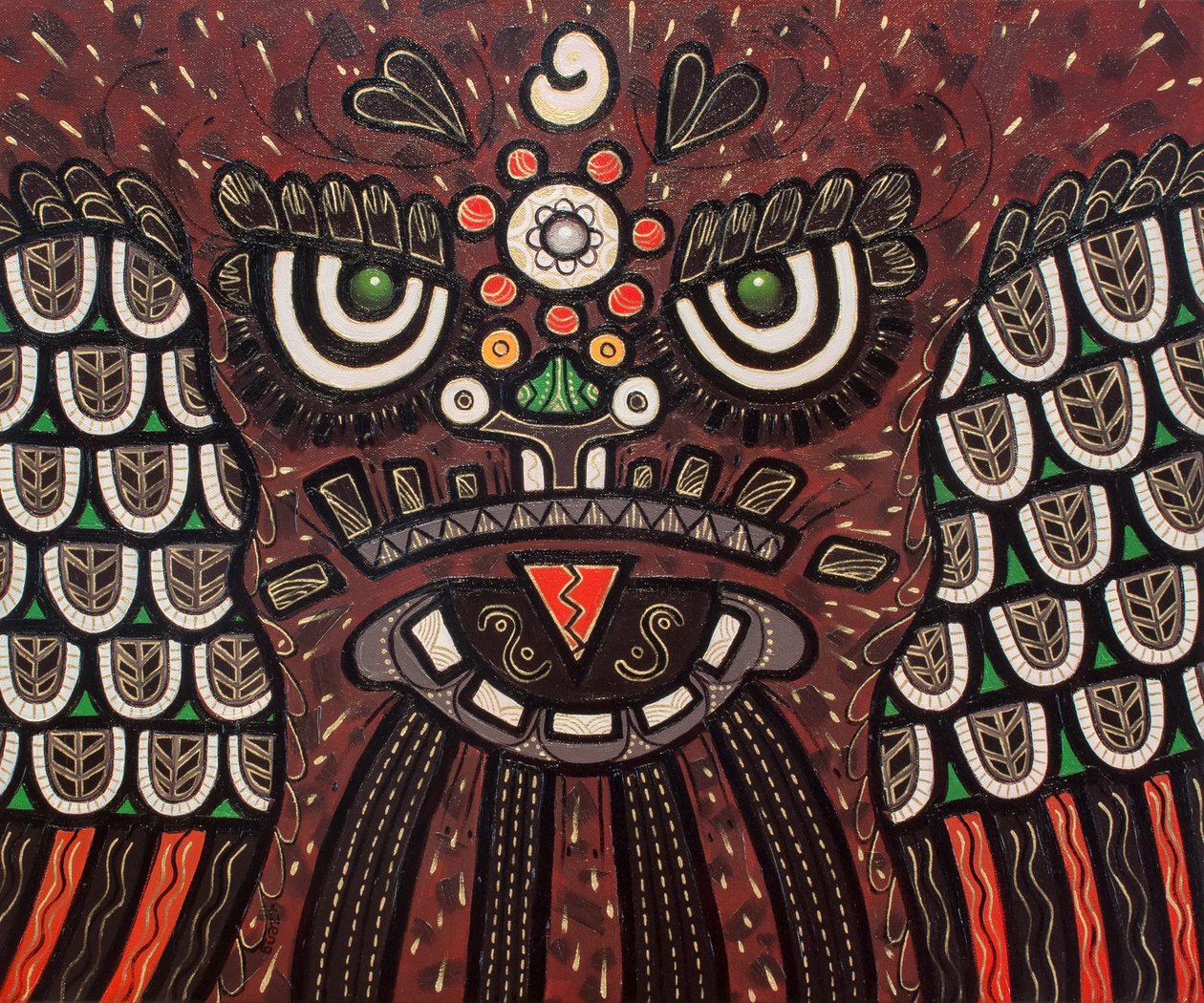 黑色舞狮，2023 年（布面油画） 作者 曾悦
