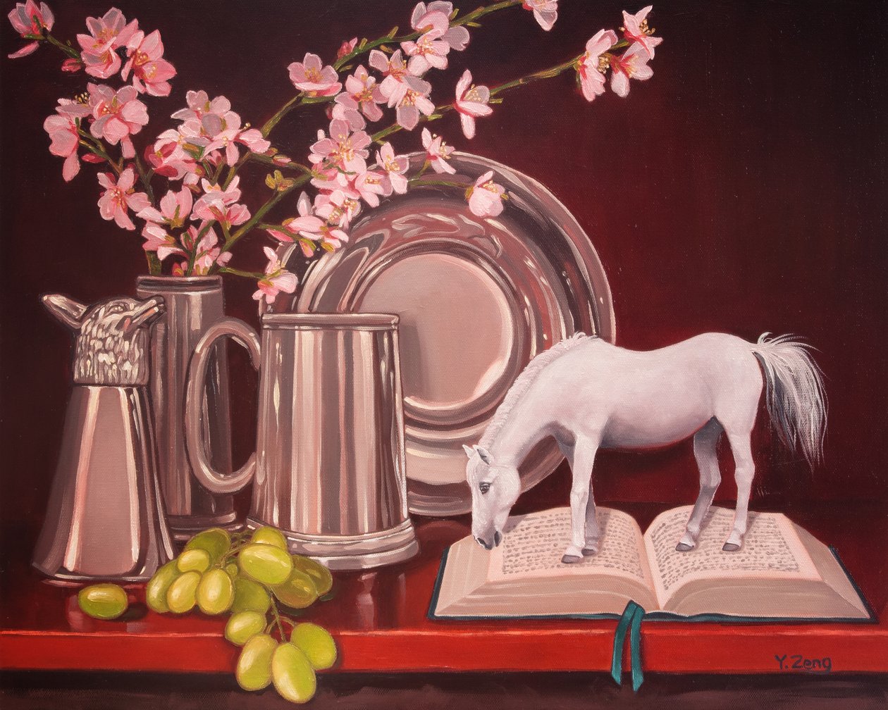 微型马，2023 年（布面油画） 作者 曾悦
