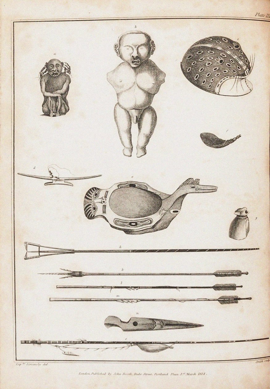 插图来自《1803-06年环球航行》，乘坐涅瓦号船，1814年 作者 尤里·费奥多罗维奇·利扬斯基