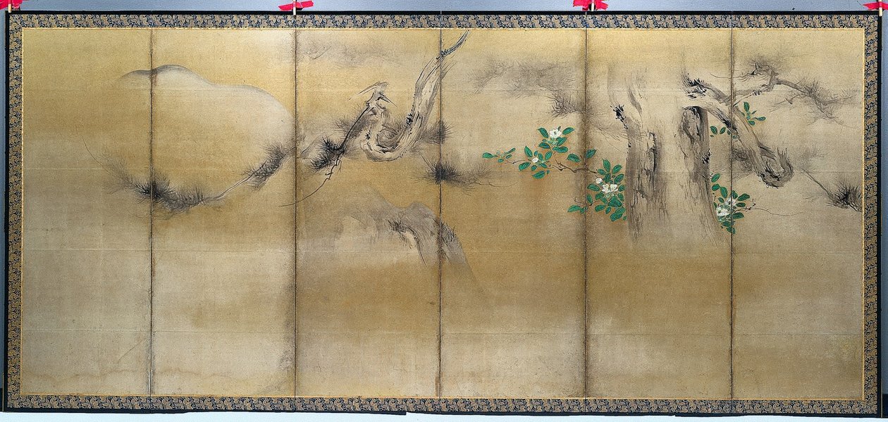 冬天和夏天的花，约1600年。 作者 裕章会穗（Yosho Kaiho）