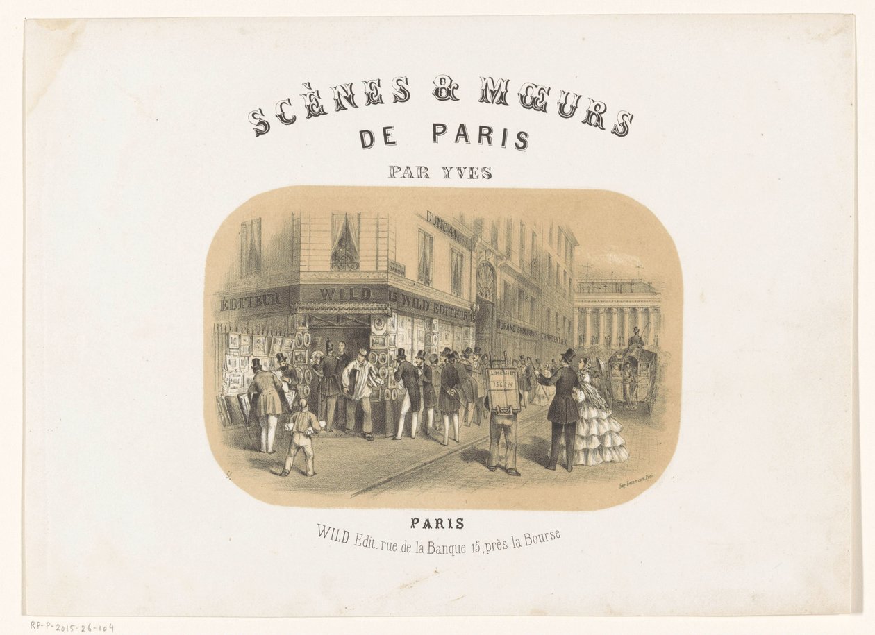 巴黎野生出版社外观
Scènes  moeurs de Paris（系列名称见实物） 作者 伊夫