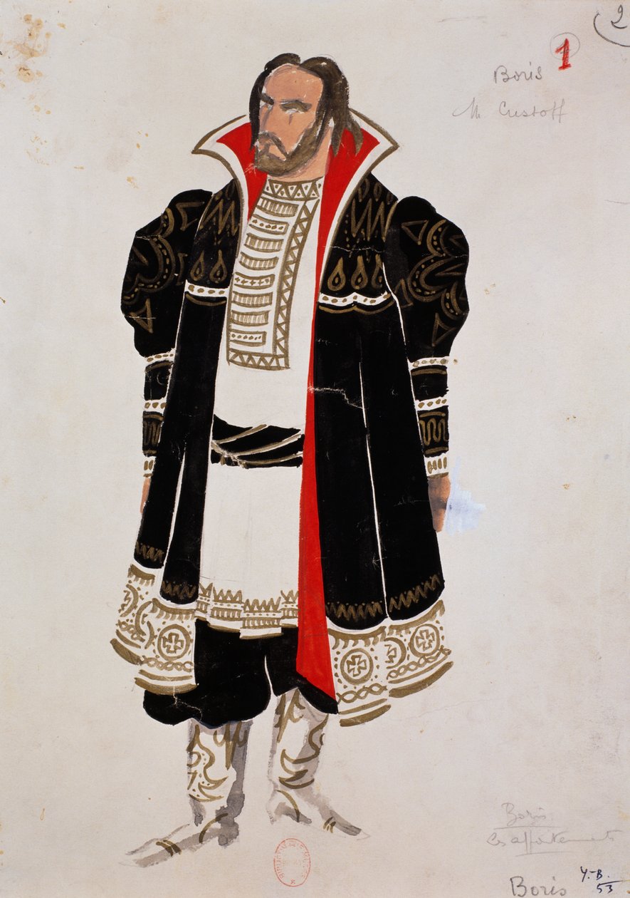 莫德斯特-穆索尔斯基《鲍里斯-戈杜诺夫》中鲍里斯的服装 作者 伊夫·博纳特