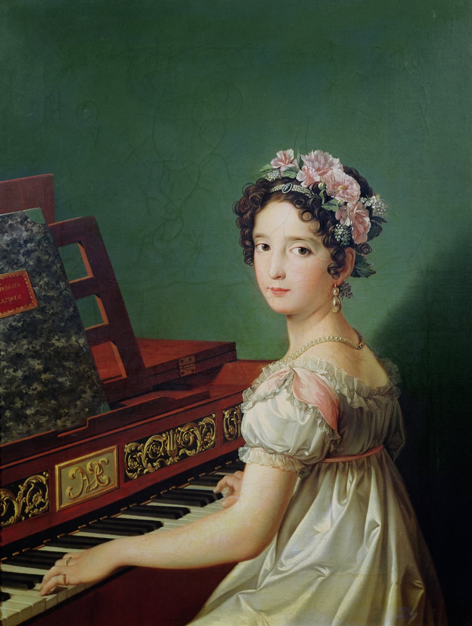 Clavichord的艺术家女儿 作者 扎卡里亚斯·冈萨雷斯·委拉斯开兹