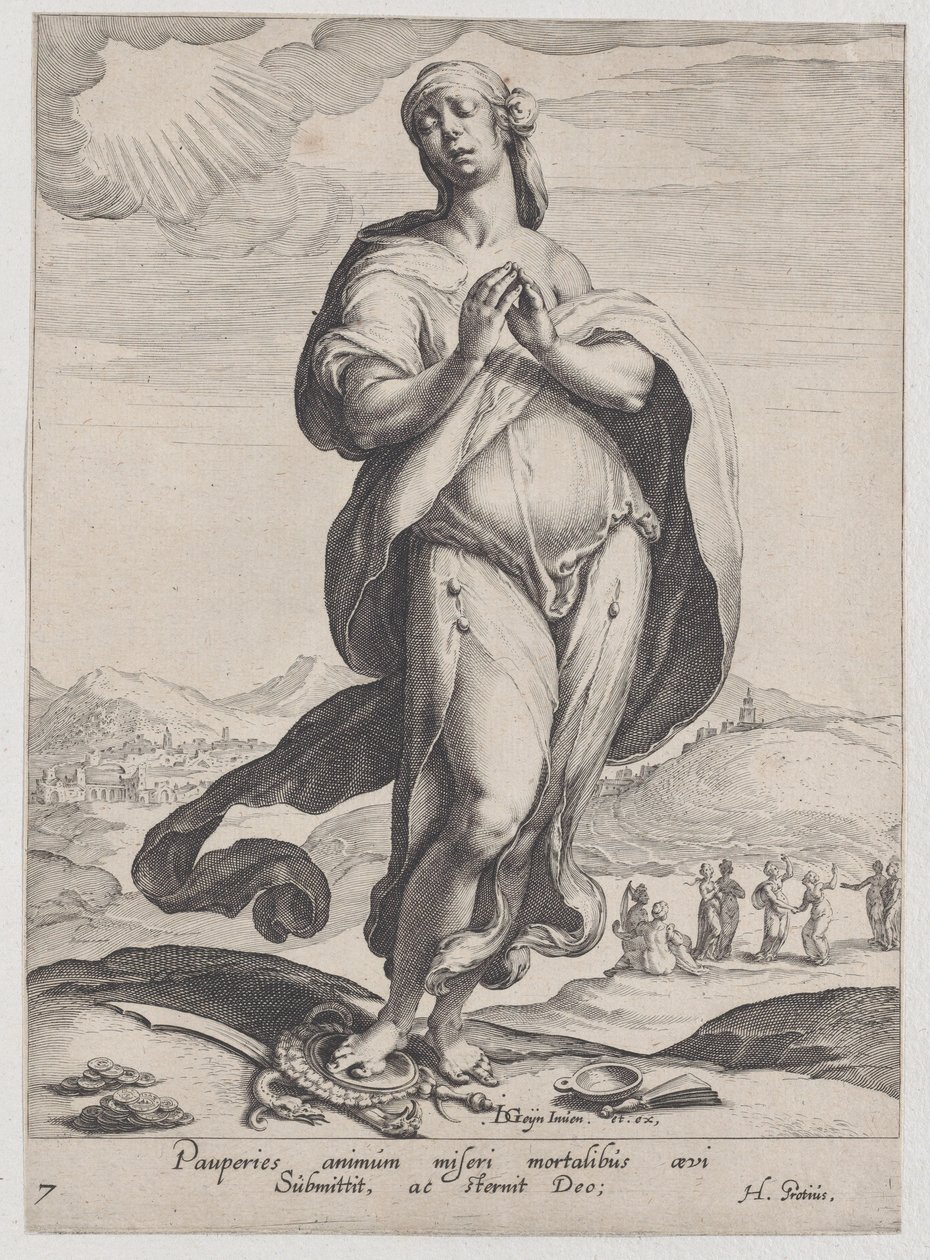 信仰，来自美德与恶习，1596-97。 作者 扎卡里亚斯·多伦多（Zacharias Dolendo）