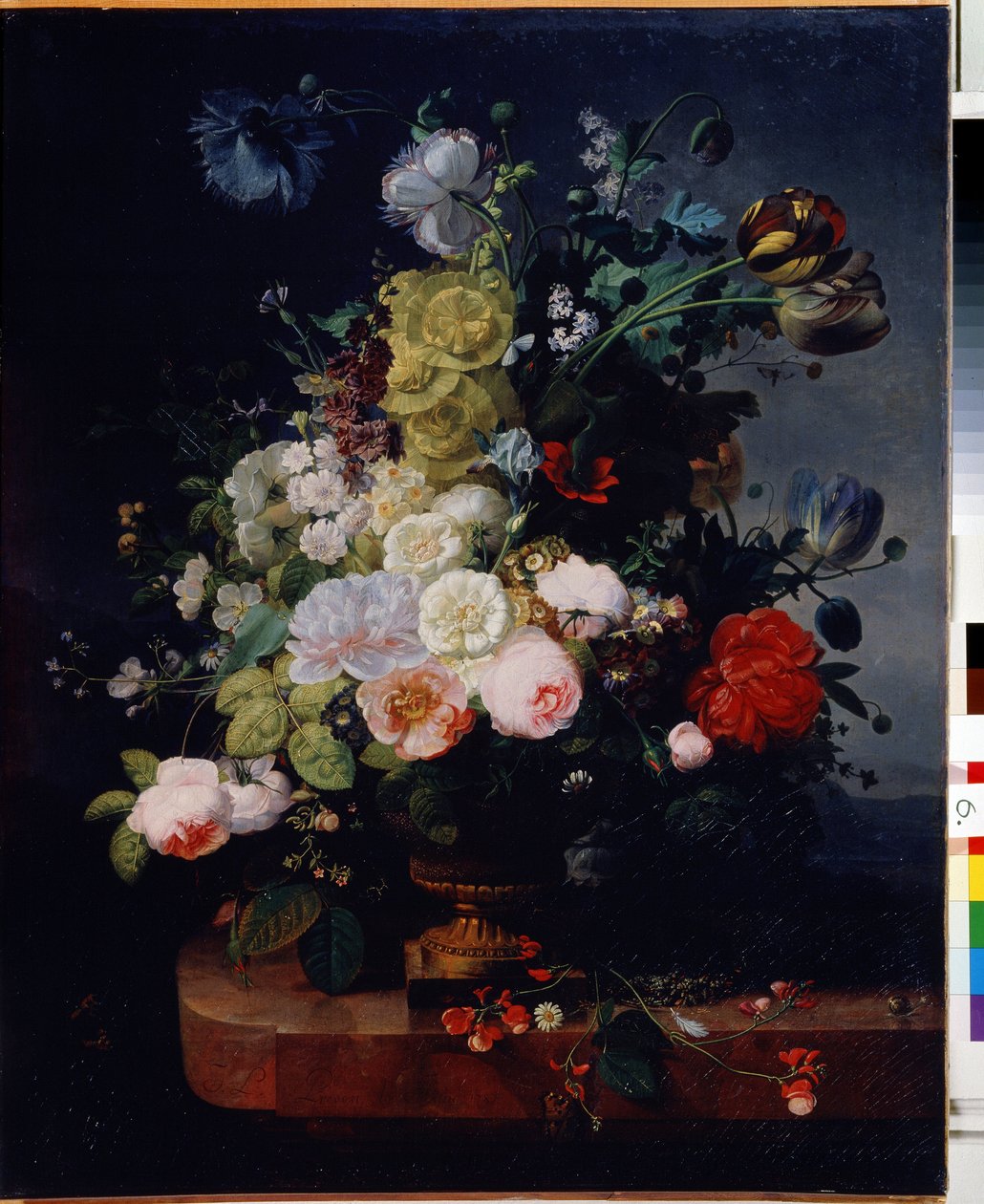 扎奇·普雷沃斯特 (Zachee Prevost, 1797-1861) 的《花束》画作，1787 年，莫斯科阿尔汉格尔斯科耶庄园国家博物馆 作者 扎切·普雷沃斯特