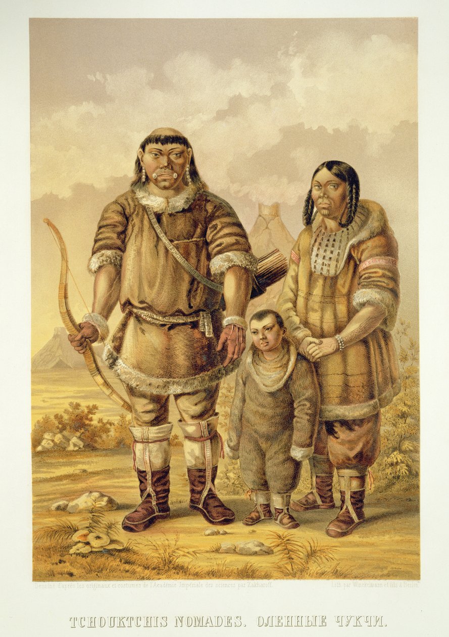 Chukchi Nomads，由Winckelmann和Sons雕刻 作者 扎哈罗夫