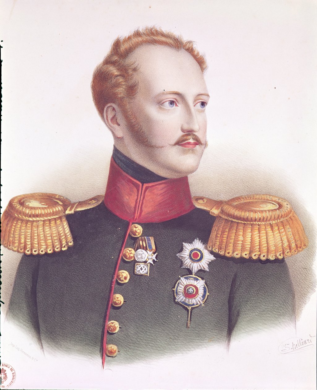 亚历山大一世的肖像（1777-1825） 作者 Zephirin Felix Jean Marius Belliard