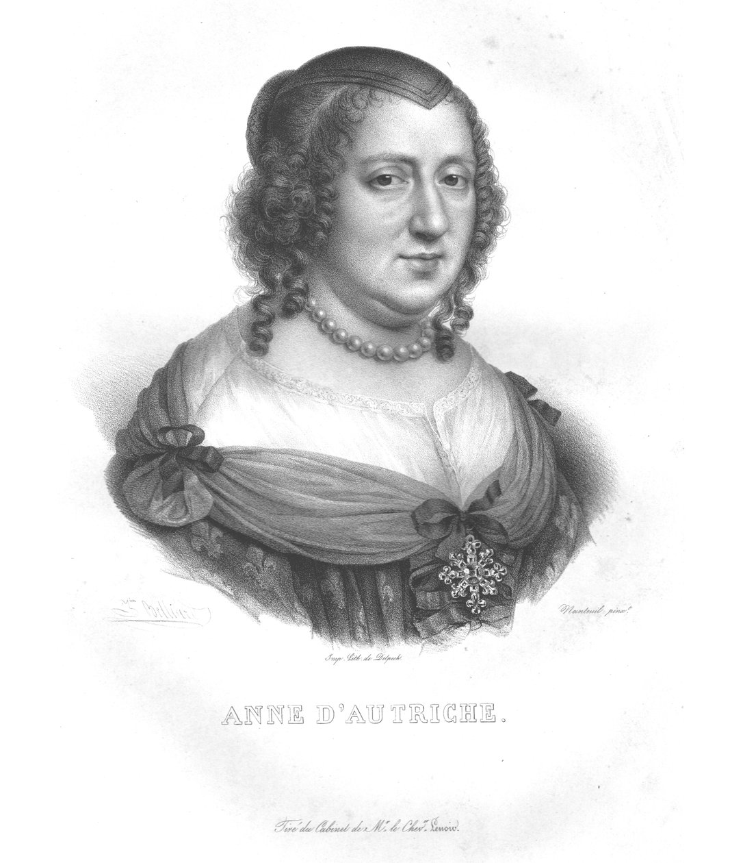 奥地利的安妮（Anne of Austria），约c1820-1840。 作者 Zephirin Felix Jean Marius Belliard