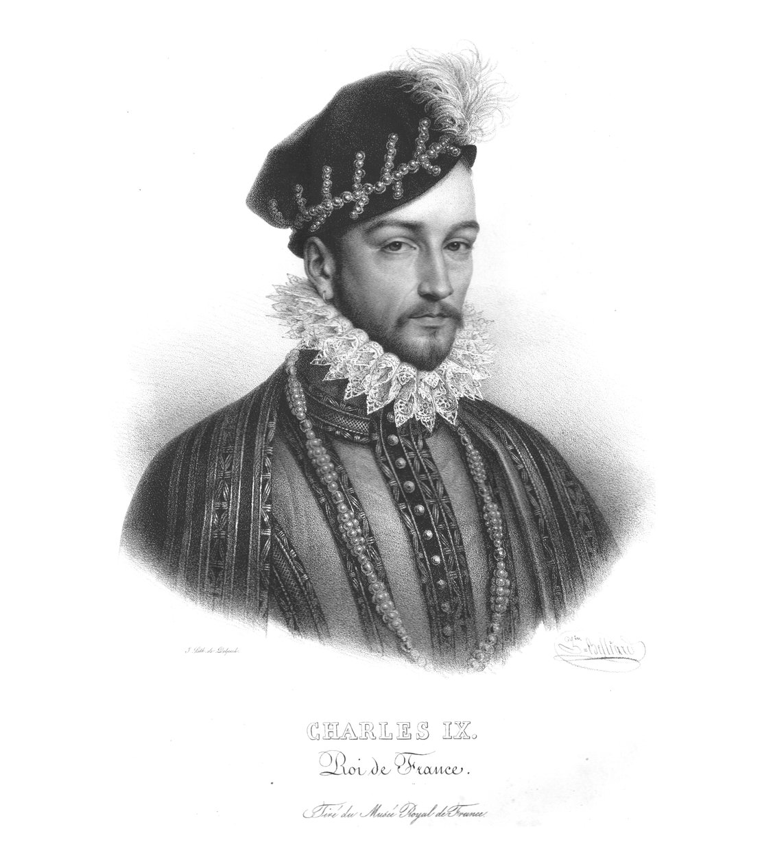 法国国王查理九世，约1820年代。 作者 Zephirin Felix Jean Marius Belliard