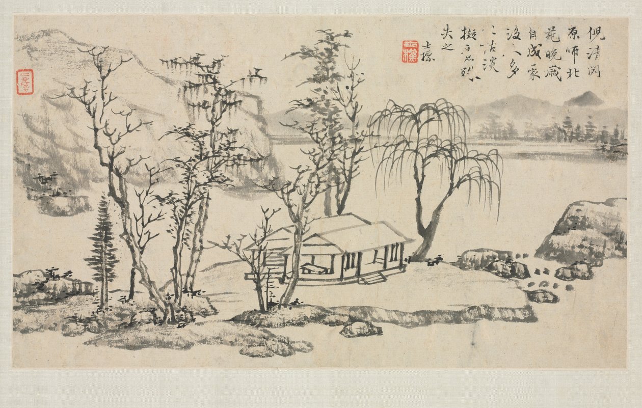 各种风格的风景画册：倪赞之后的风景画，1684年。 作者 查士标