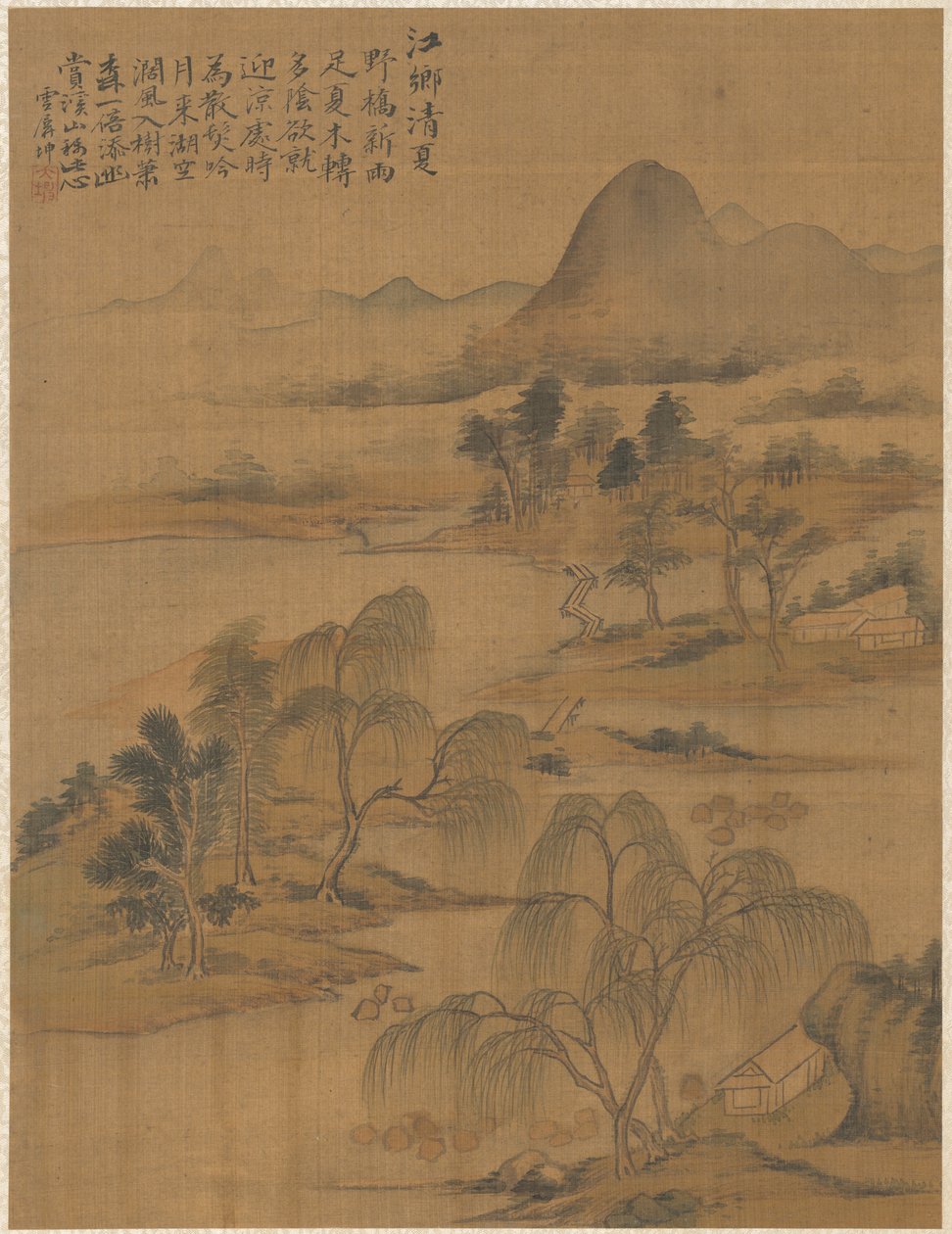 1775年，盛夏的河村。 作者 翟达坤