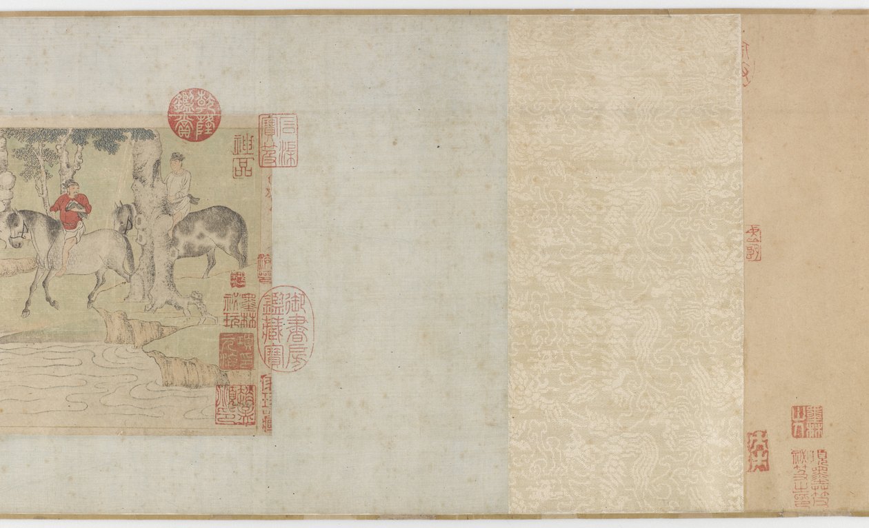 马和新郎渡河，元或明初，14世纪 作者 赵孟俯 赵孟俯 或