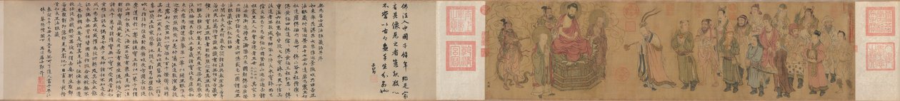 蛮族皇室成员拜佛，900年代。 作者 赵光福