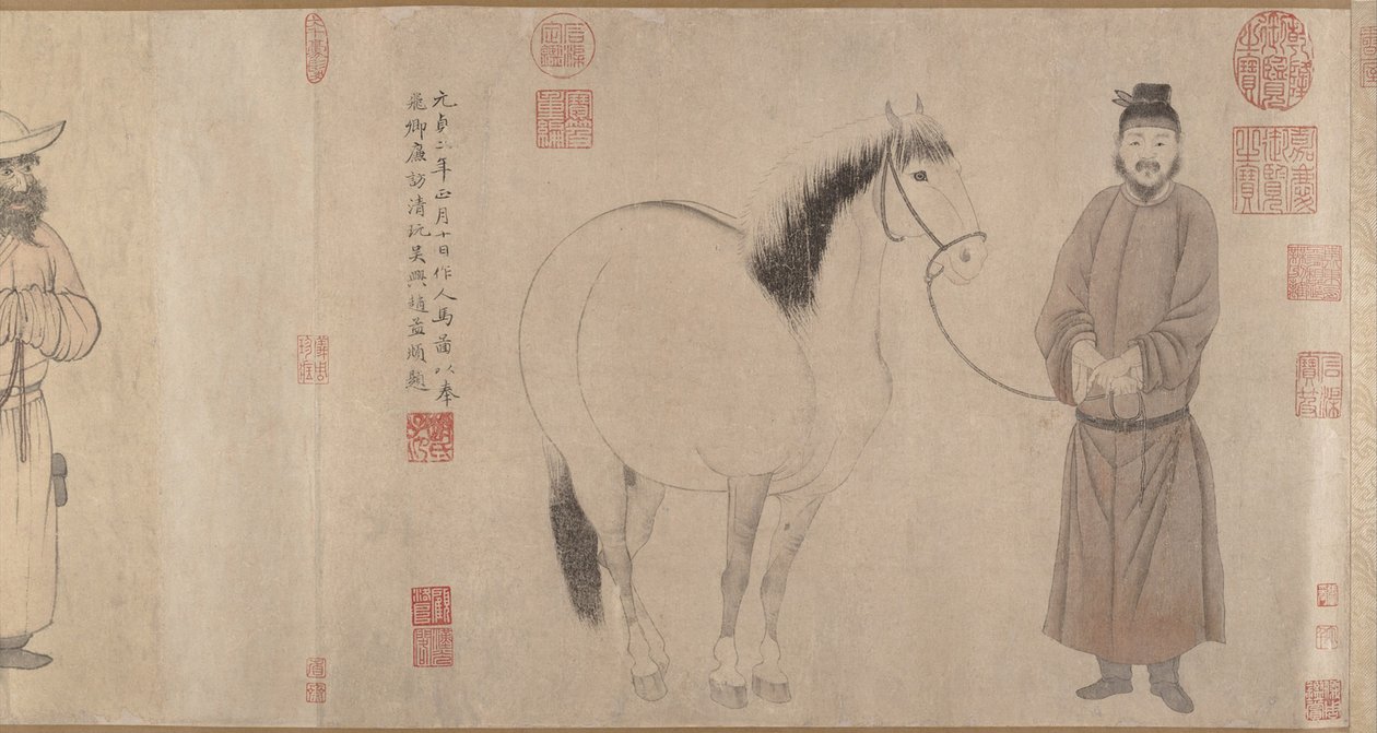 新郎和马 作者 赵孟俯 赵孟俯 或