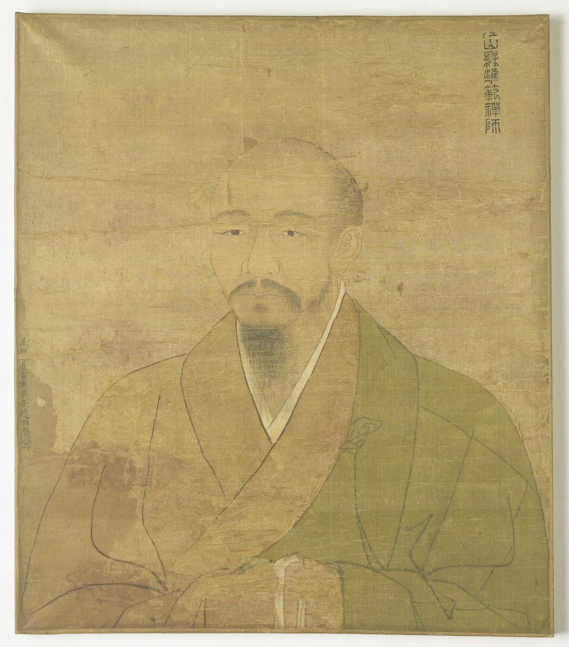 禅宗牧师画家吴春帆的肖像。 作者 赵永贤