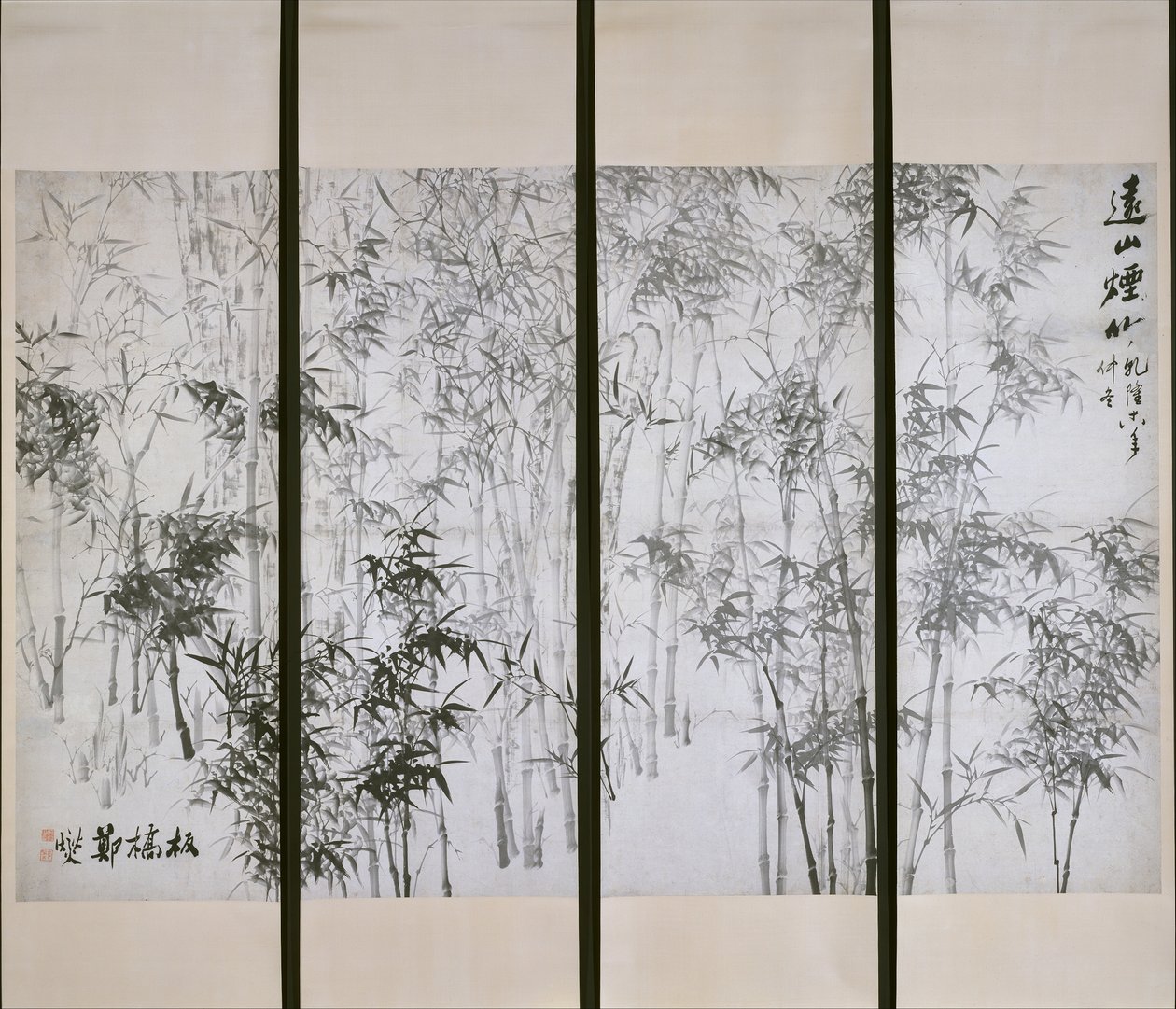 遥远山上的雾竹》，1753年。 作者 郑ie