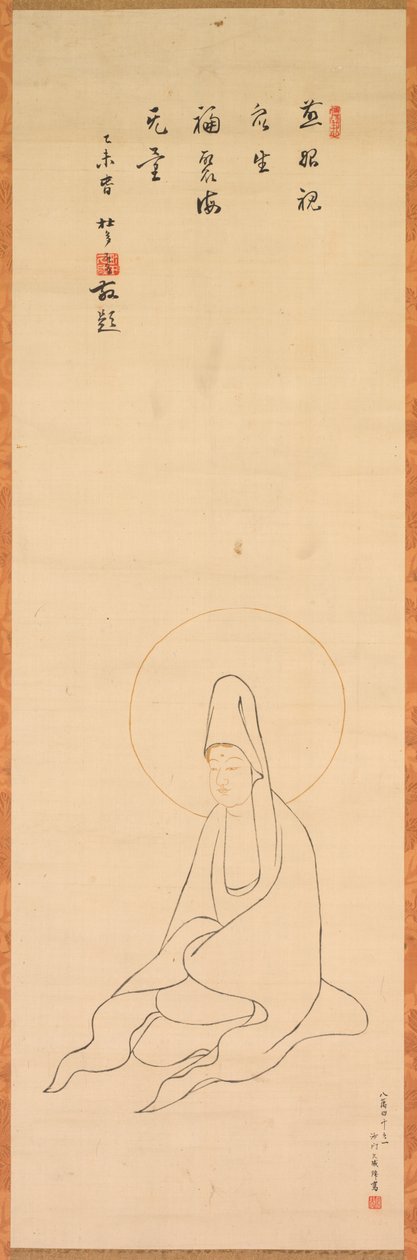 白袍观音，1200年代末-1300年代初。 作者 中丰名本