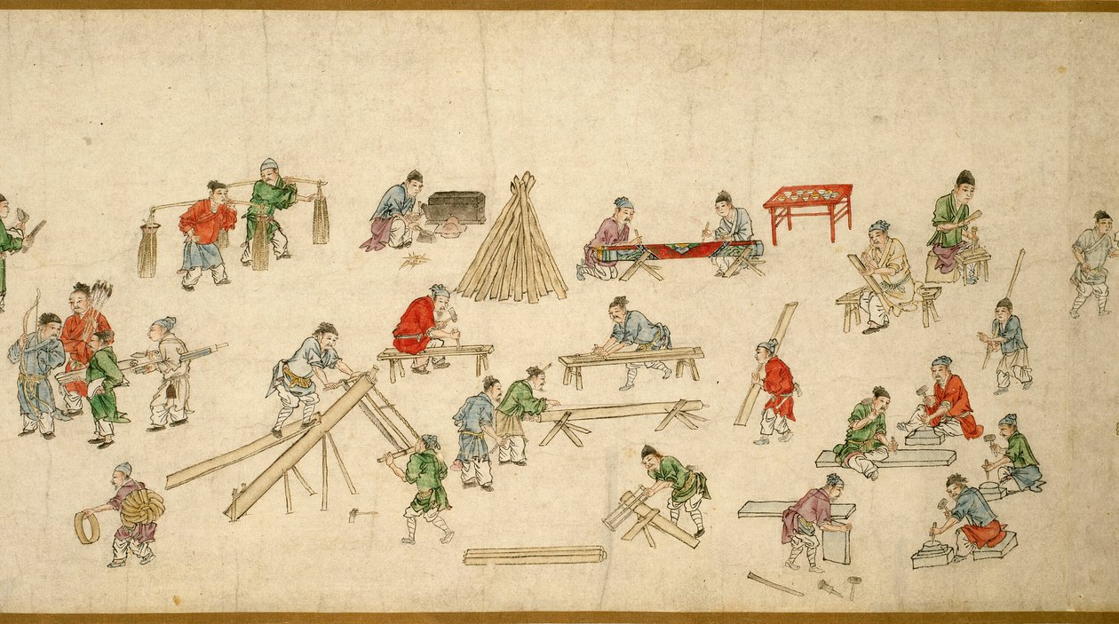 和平时期的街景 太平风会图 作者 朱瑜