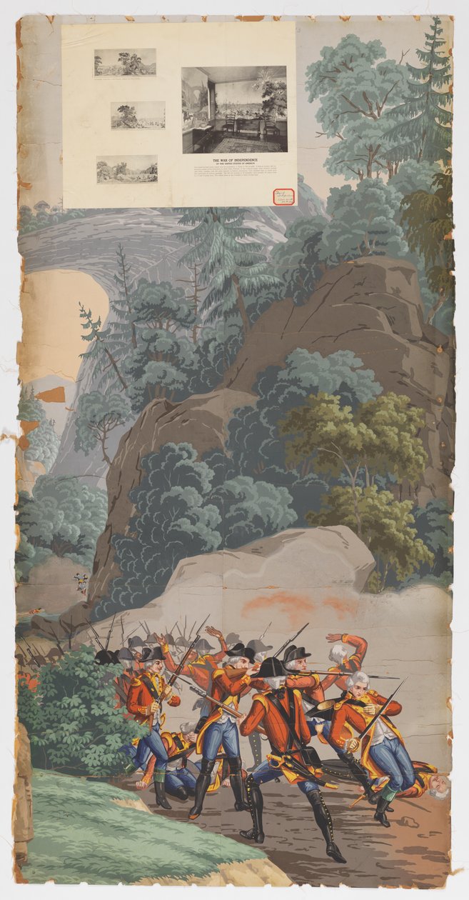 美国独立战争的观点 作者 Zuber and Cie, Rixheim, 阿尔萨斯