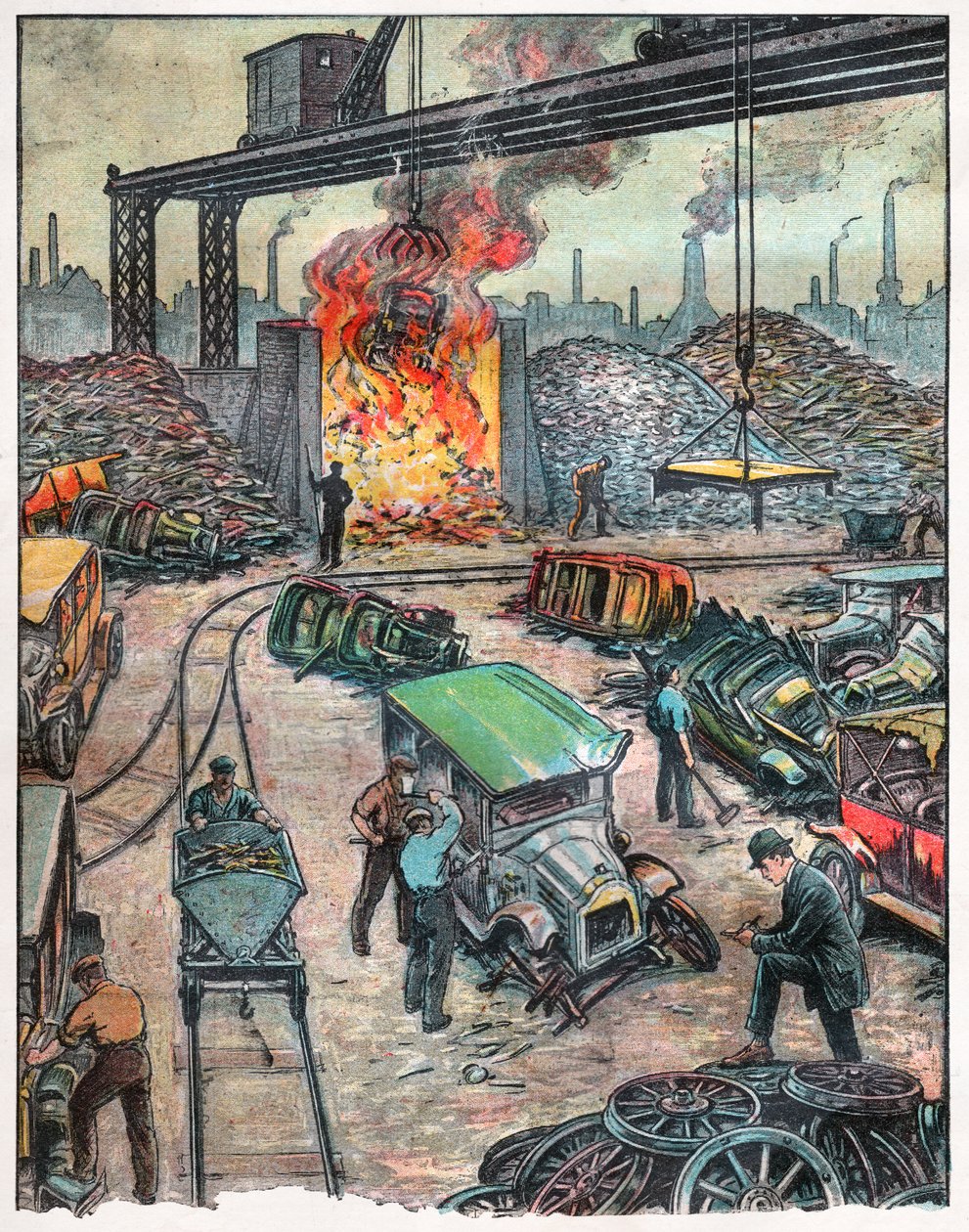 美国的一个汽车充电站。1924年（插图） 作者 . .