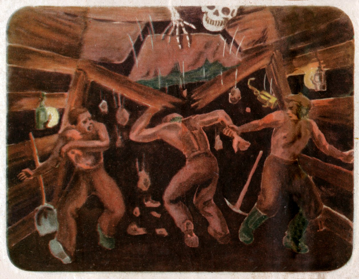 矿井中的事故，约1950年 作者 . .