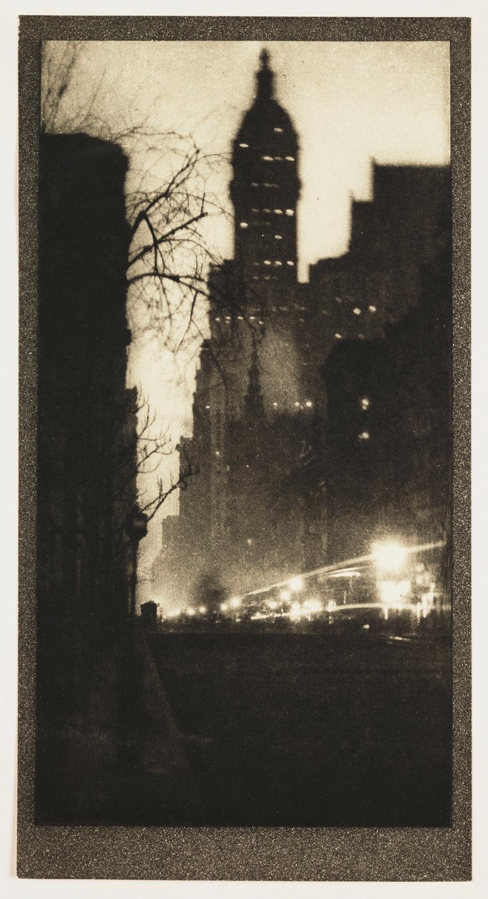 百老汇的夜晚，约1905年 作者 理查德（后）爸爸