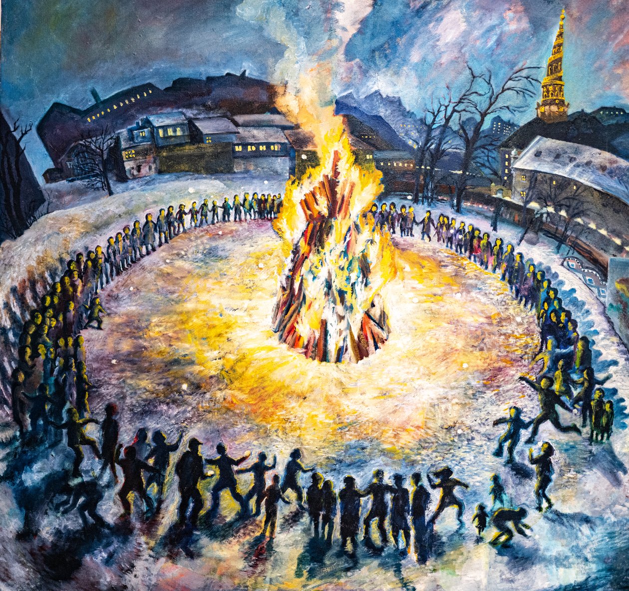 哥本哈根，克里斯蒂安娜的第一次聚会。(绘画) 作者 . .