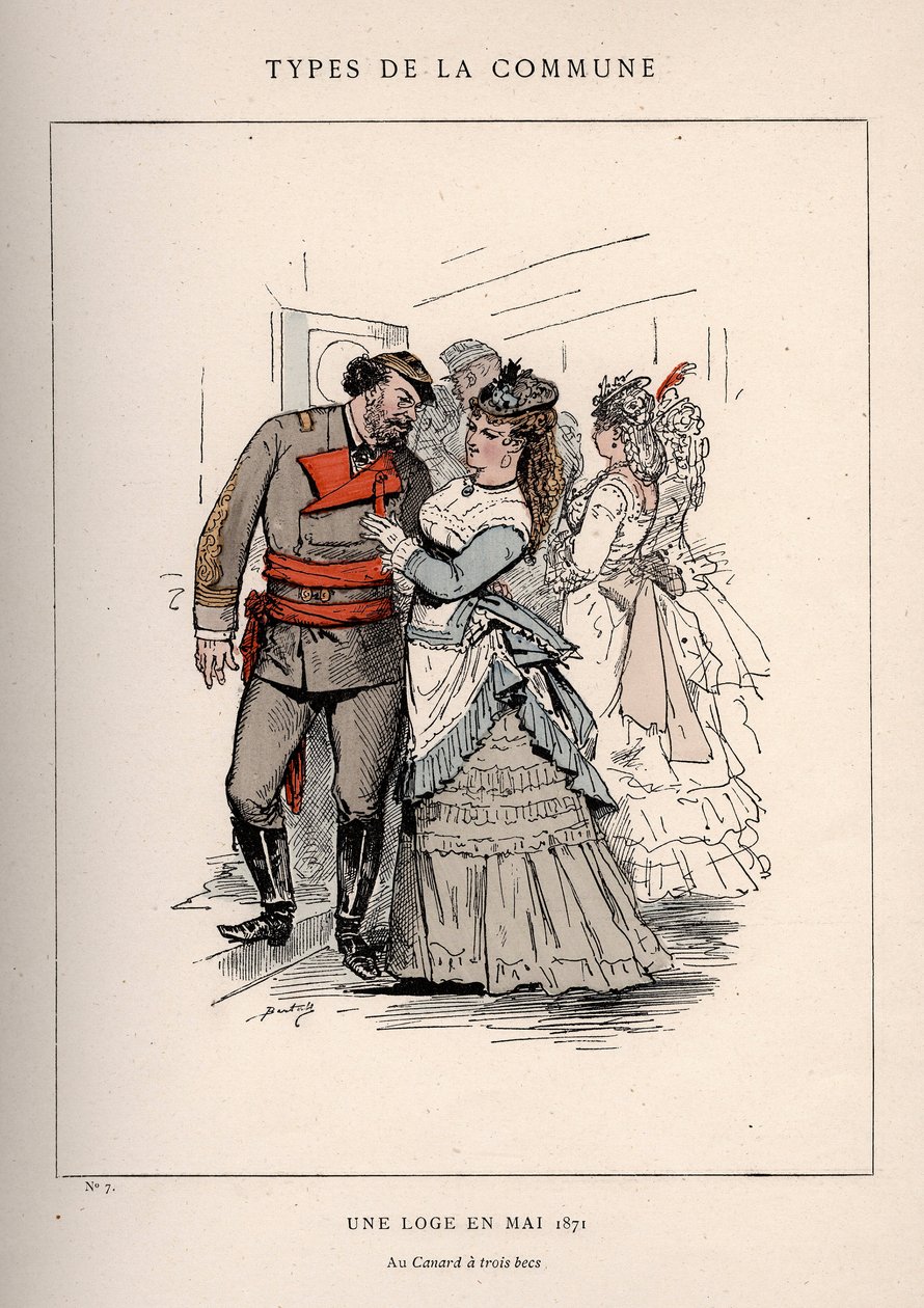 巴黎公社：1871年5月的《UNE LOGE EN MAY》（7）中的服装，《Les Communeux》中的服装。 作者 弗雷德里克（致）巴纳德