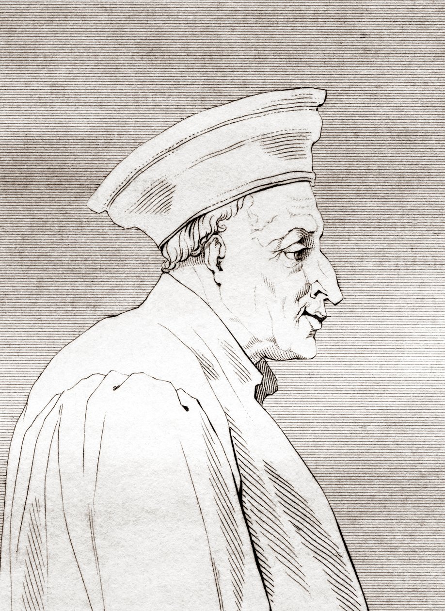 Còsimo di Giovanni degli Mèdici (1389 1464)，美第奇政治王朝的第一人，摘自《肖像和绘画的历史画廊》，1808年出版 作者 费迪南德·乔治·沃尔德米勒