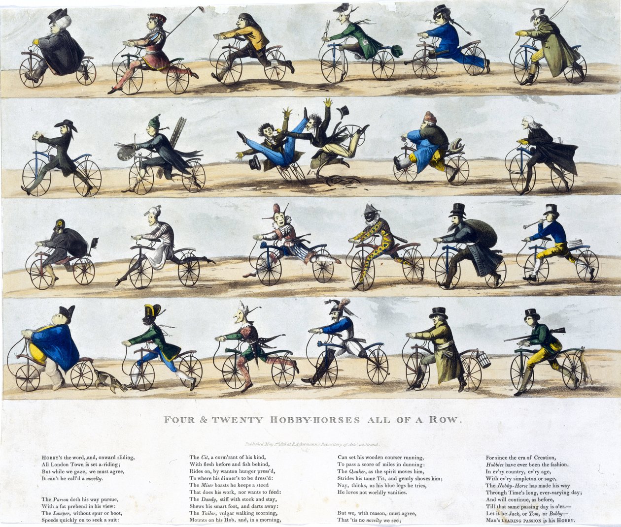 Draisiennes dite velocipedes:四个和二十个爱好的马都在一起 作者 费迪南德·乔治·沃尔德米勒