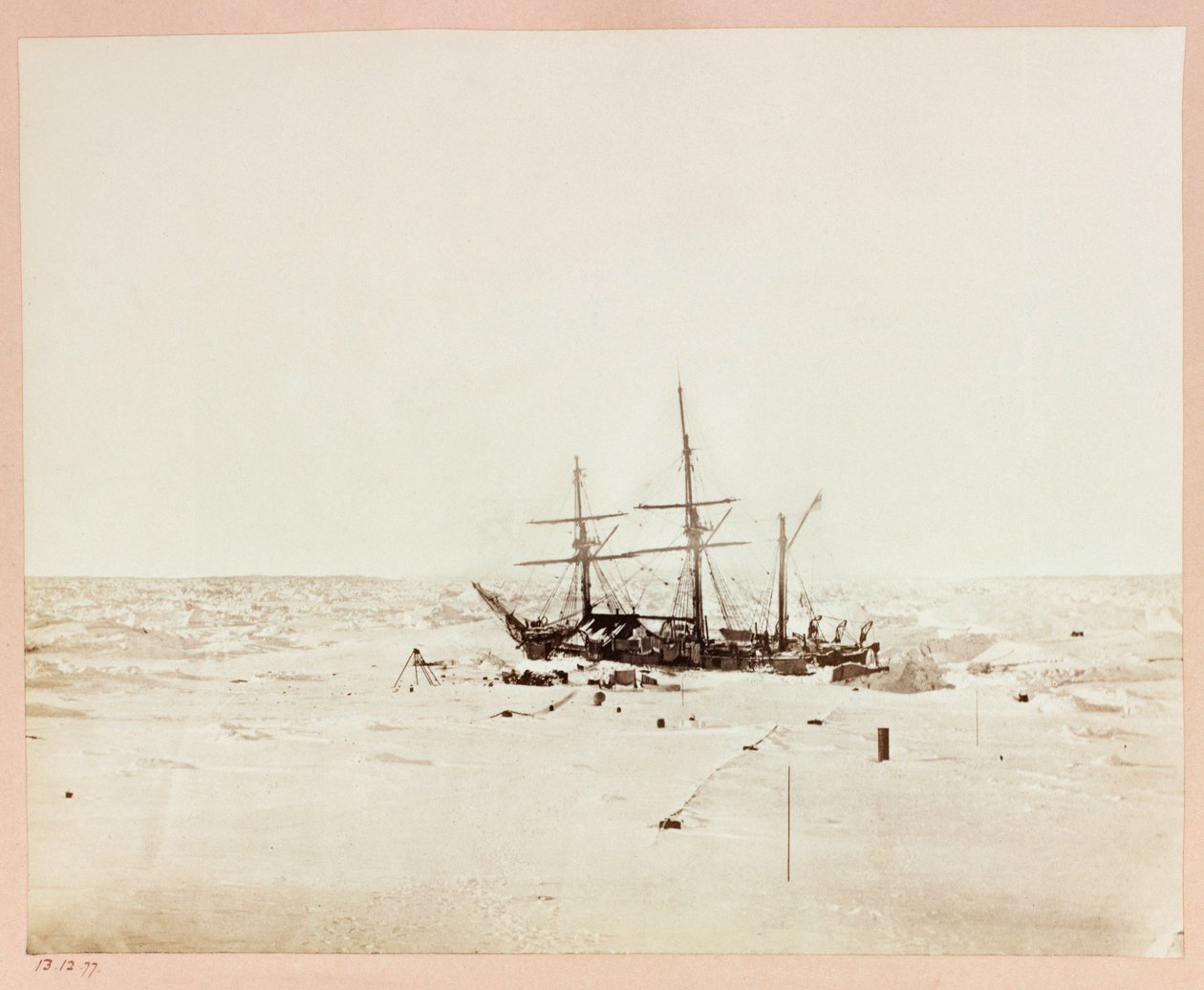 乔治-纳雷斯船长（1831-1915）的北极探险（1875-1876）：弗洛贝格海滩，冬令营的警报 作者 弗雷德里克（致）巴纳德