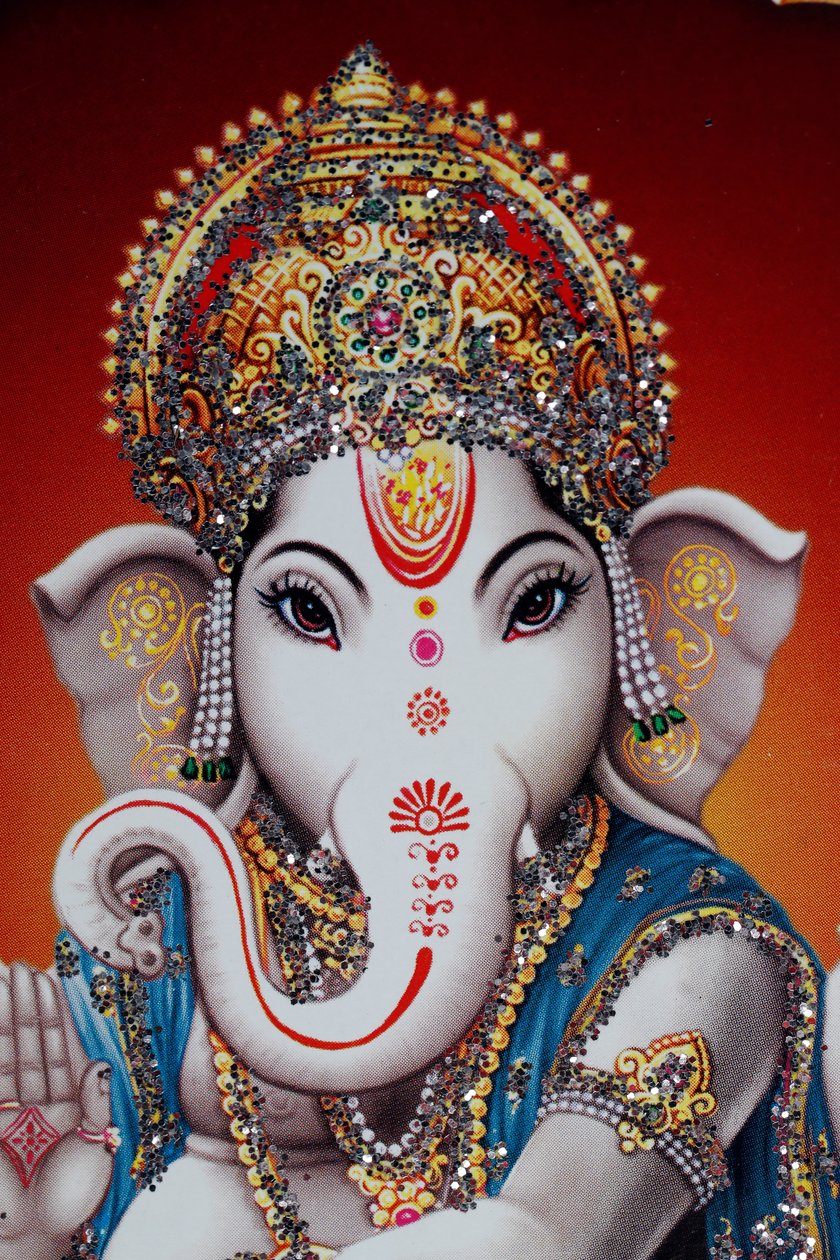Ganesha或Ganapati：印度教的象头神。 作者 . .