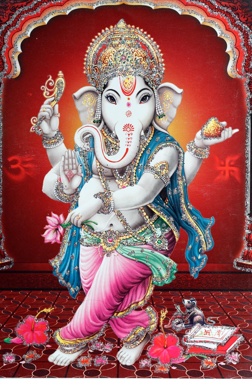 Ganesha或Ganapati：印度教的象头神。 作者 . .
