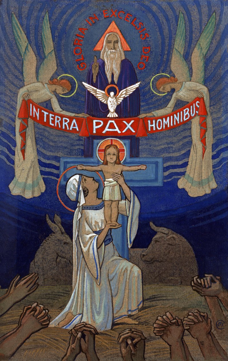 大约在1930年（插图），"Gloria In Excelis Deo"。 作者 . .