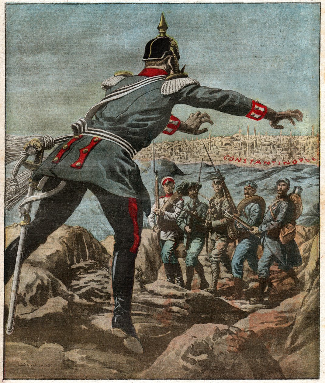 Guerre dans les Balkans.巴尔干半岛的战争。 作者 费迪南德·乔治·沃尔德米勒