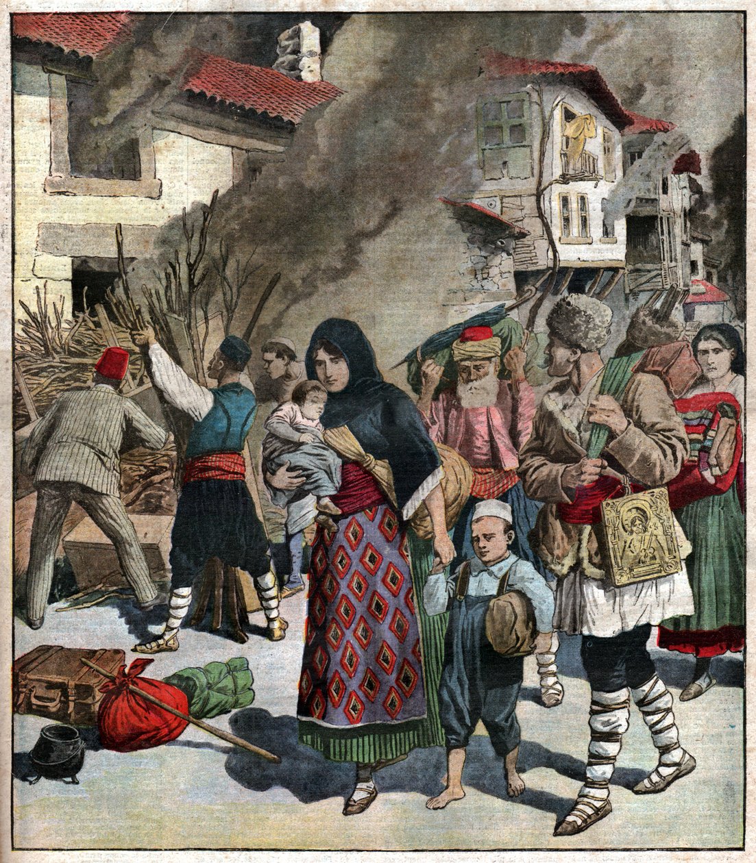 Guerre des Balkans.第一次巴尔干战争。 作者 费迪南德·乔治·沃尔德米勒