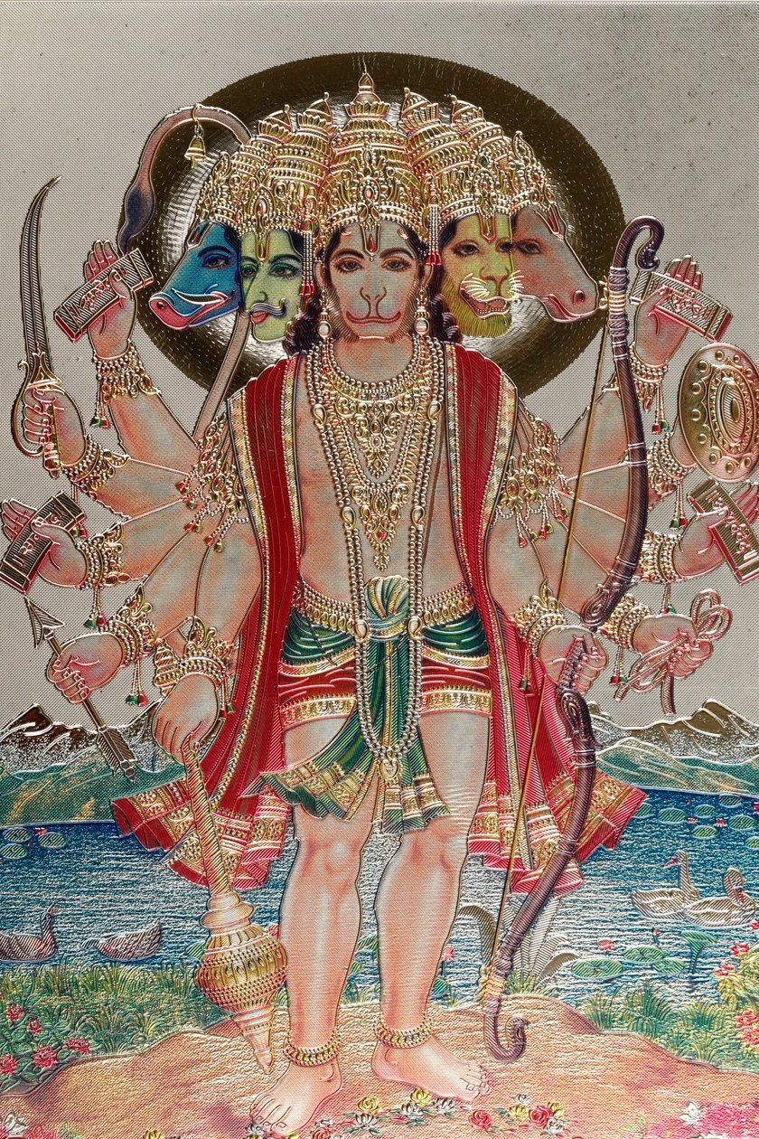 哈努曼，印度教神话中的猴神。 作者 . .