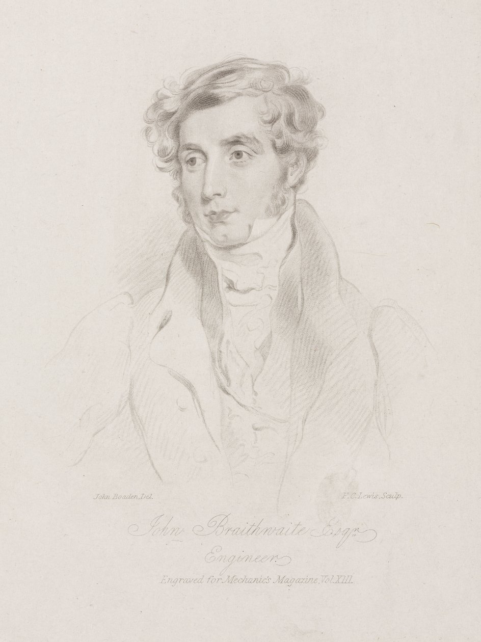John Braithwaite，英国工程师，约1830年 作者 弗雷德里克（致）巴纳德
