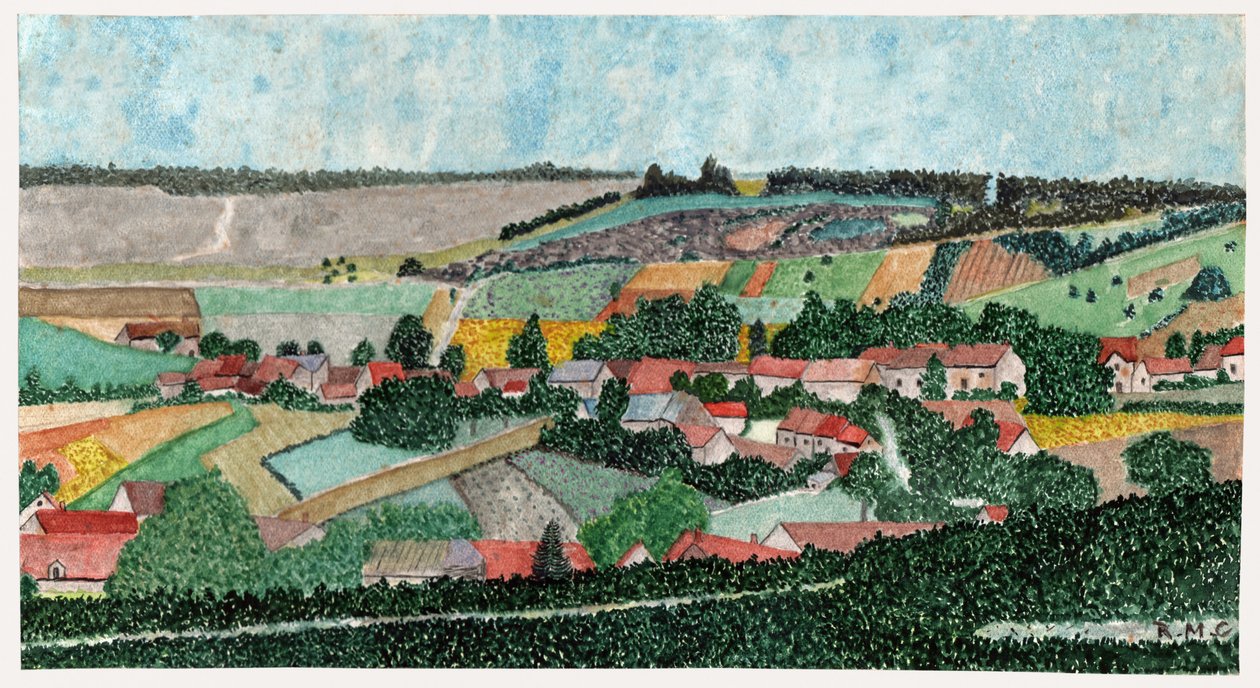 法国乡村的风景，约1950年 作者 . .