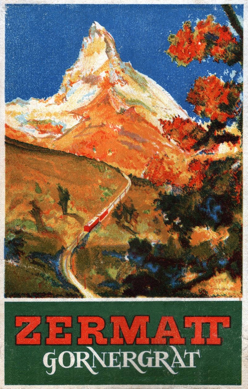 马特霍恩山。约1930年（雕刻）。 作者 . .