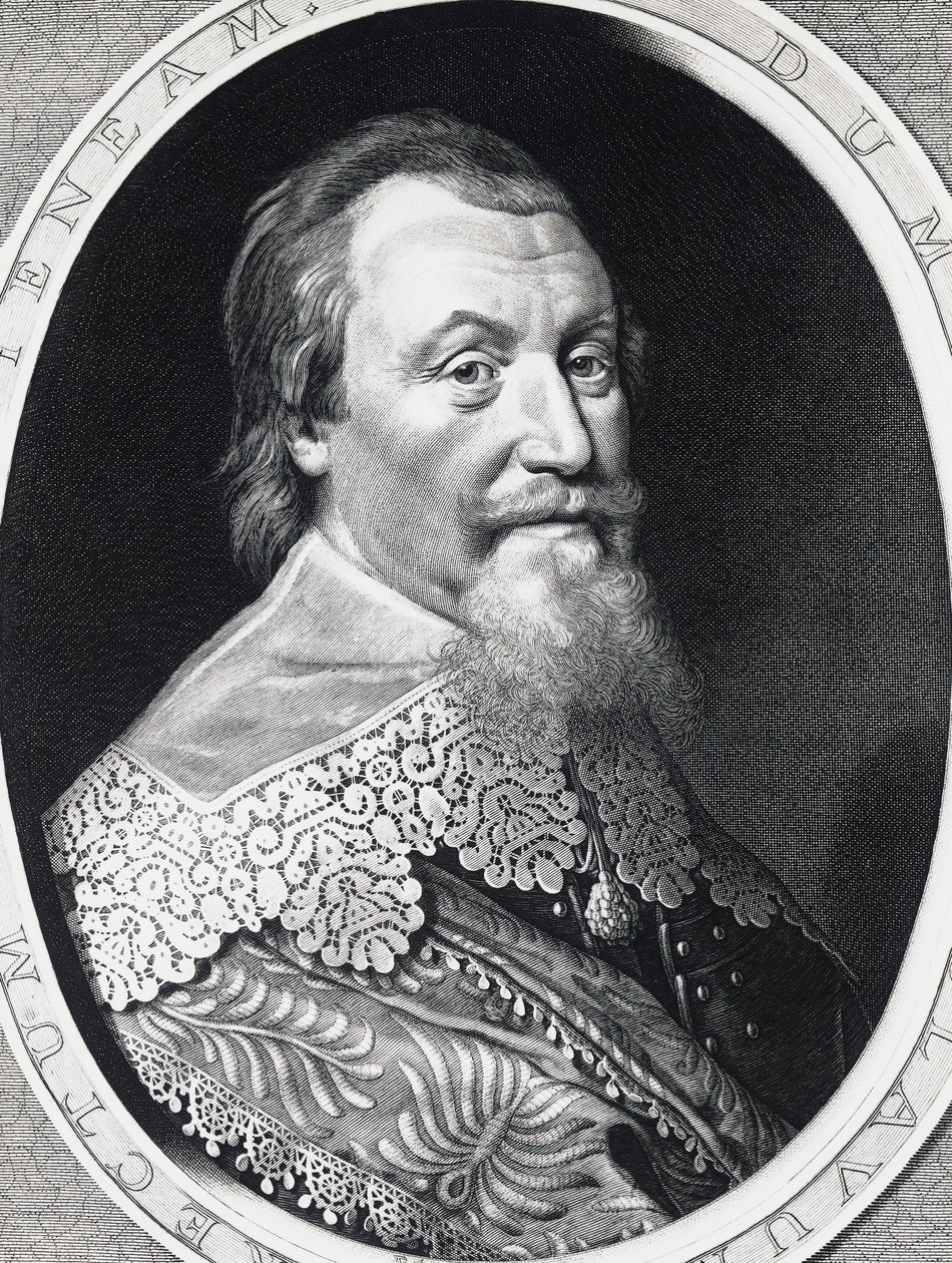 瑞典大法官Axel Gustafsson Oxenstierna（1583-1654）的肖像，雕版画 作者 塞维里尼
