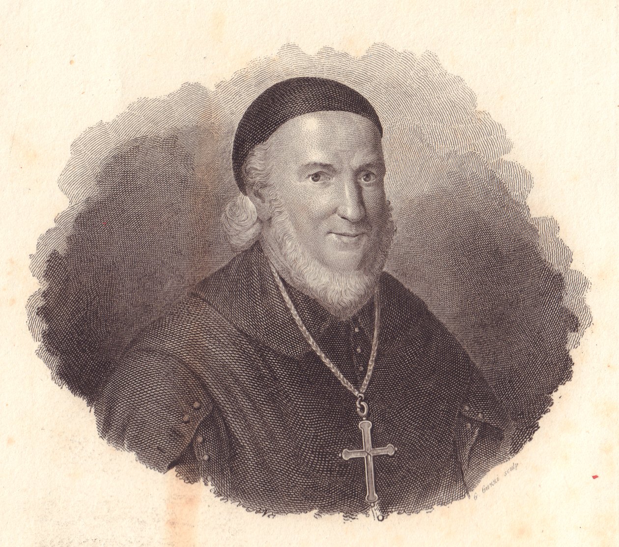 意大利主教Adeodato Turchi（1724-1803）的肖像，G-Guzzi根据Francesco Vicira的画作进行的铜版雕刻 作者 塞维里尼