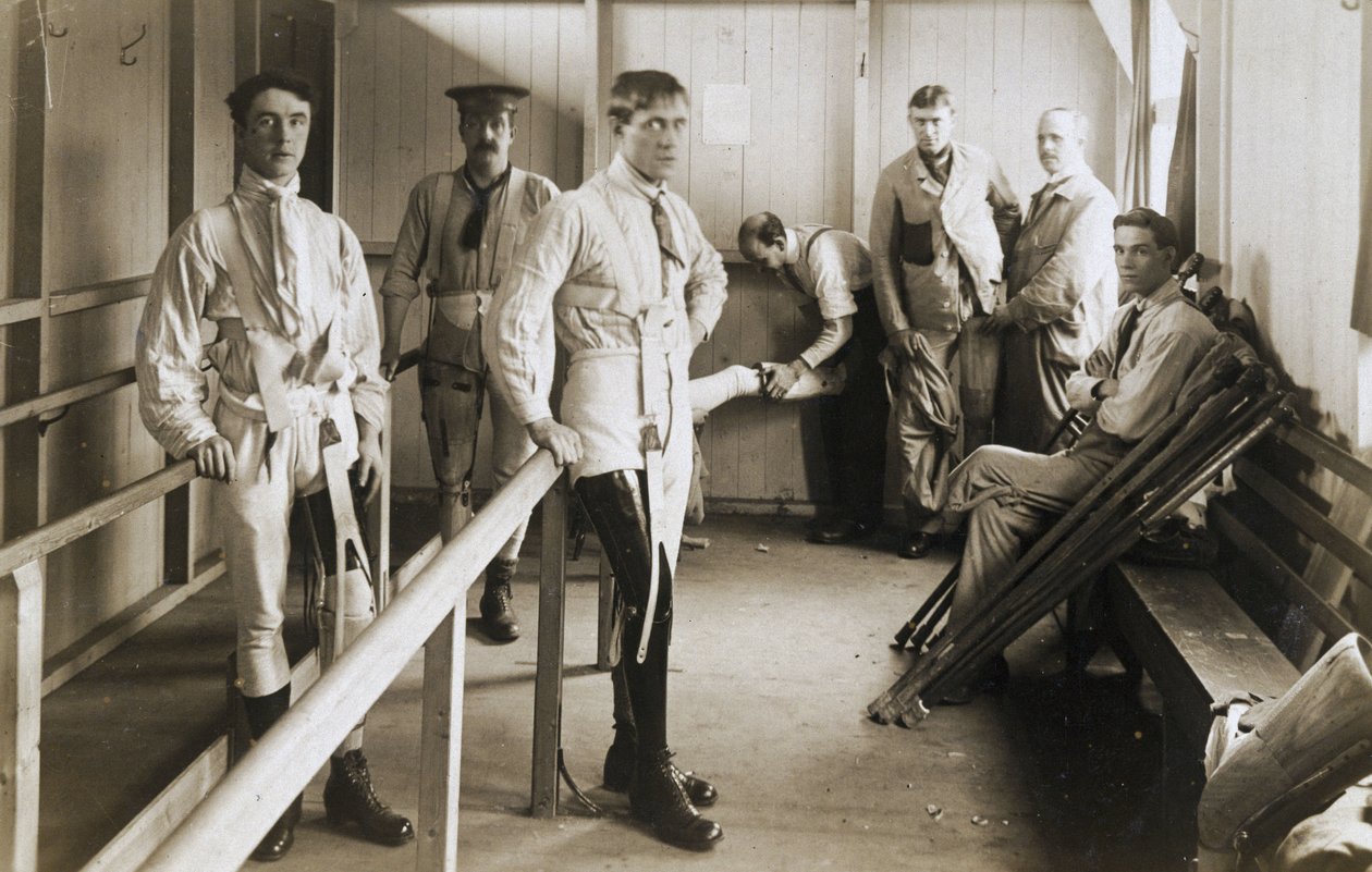假肢 士兵佩戴假肢，约1915-1918年 作者 费迪南德·乔治·沃尔德米勒